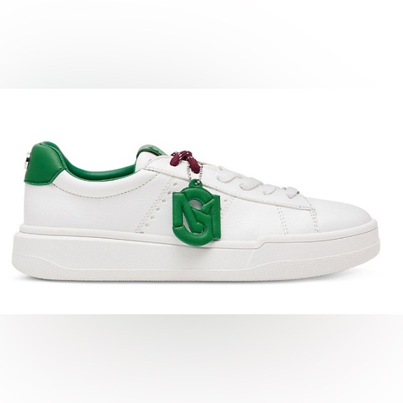 Steve Madden Shoes - STEVE MADDEN Marvin Sneakers. White/Green Faux Leather (w/ charm)- Size: 7.5
